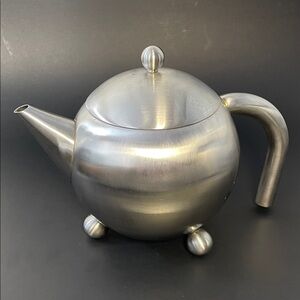 THE ORIGINAL HENLEY TEAPOT G&H TEA SERVICES Vintage MCM Stainless Steel Teapot
